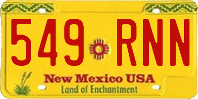 NM license plate 549RNN