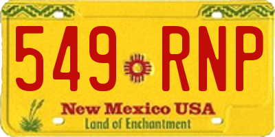 NM license plate 549RNP