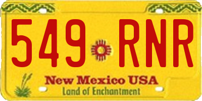 NM license plate 549RNR