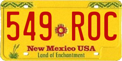 NM license plate 549ROC