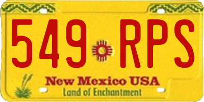 NM license plate 549RPS