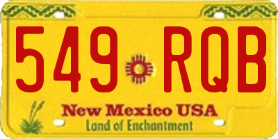 NM license plate 549RQB