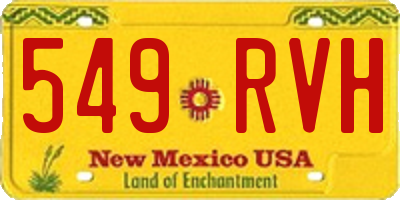 NM license plate 549RVH