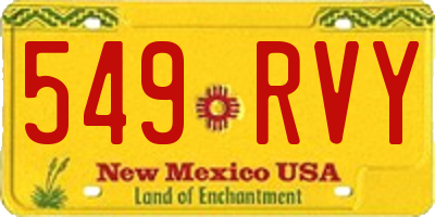 NM license plate 549RVY