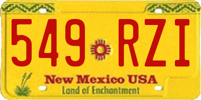 NM license plate 549RZI