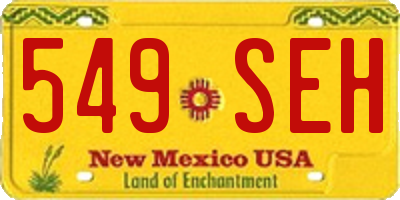 NM license plate 549SEH