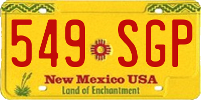NM license plate 549SGP