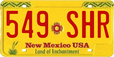 NM license plate 549SHR