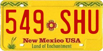 NM license plate 549SHU