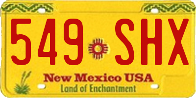 NM license plate 549SHX