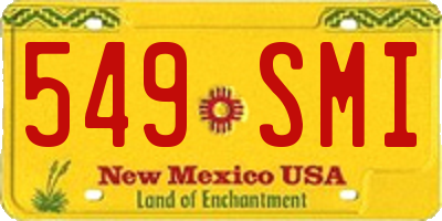 NM license plate 549SMI