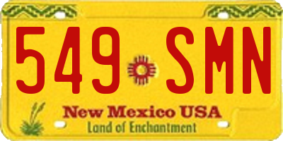 NM license plate 549SMN