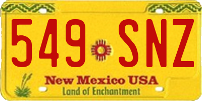 NM license plate 549SNZ
