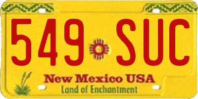NM license plate 549SUC