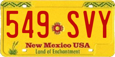 NM license plate 549SVY