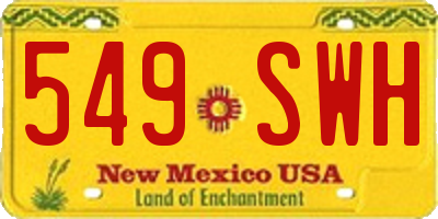 NM license plate 549SWH