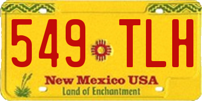 NM license plate 549TLH