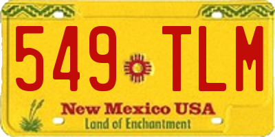 NM license plate 549TLM
