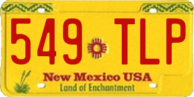 NM license plate 549TLP