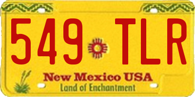 NM license plate 549TLR
