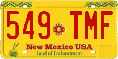 NM license plate 549TMF