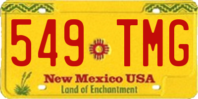 NM license plate 549TMG
