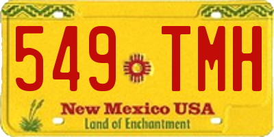 NM license plate 549TMH
