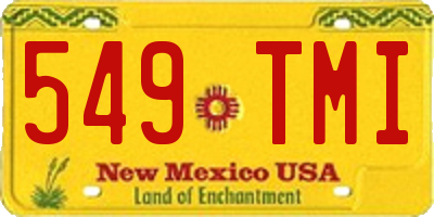 NM license plate 549TMI