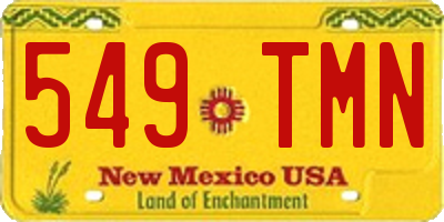 NM license plate 549TMN
