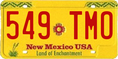 NM license plate 549TMO