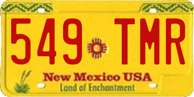 NM license plate 549TMR