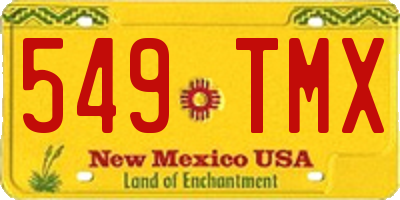 NM license plate 549TMX