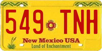 NM license plate 549TNH
