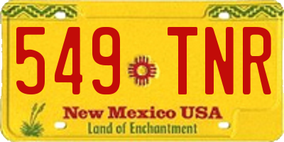 NM license plate 549TNR