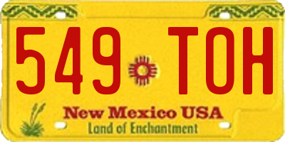 NM license plate 549TOH