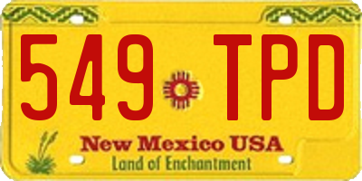 NM license plate 549TPD