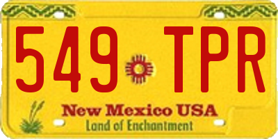 NM license plate 549TPR