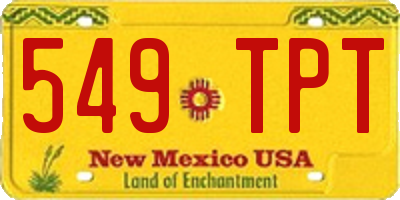 NM license plate 549TPT