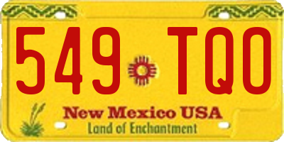 NM license plate 549TQO