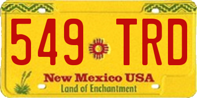NM license plate 549TRD