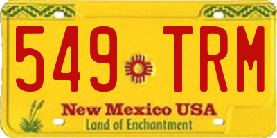 NM license plate 549TRM