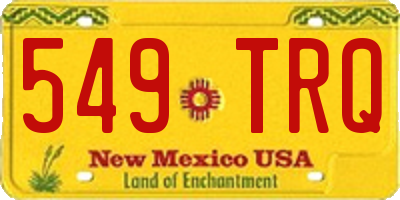 NM license plate 549TRQ
