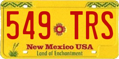 NM license plate 549TRS