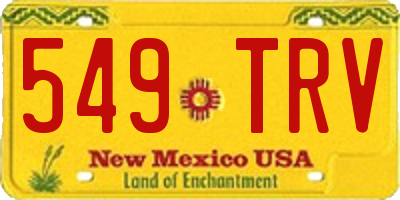 NM license plate 549TRV
