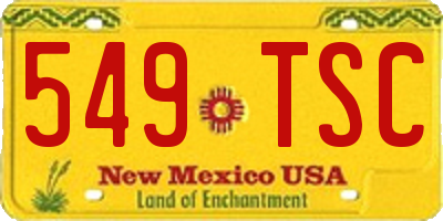 NM license plate 549TSC