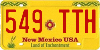 NM license plate 549TTH