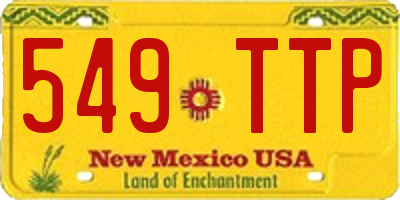 NM license plate 549TTP