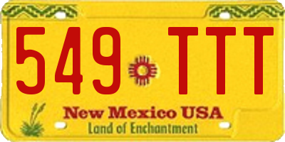 NM license plate 549TTT