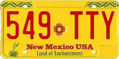 NM license plate 549TTY
