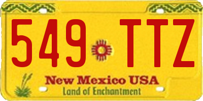 NM license plate 549TTZ